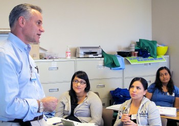 UNAC/UHCP Staff Representative Larry Rick, PA, offers the Basic Class at Kaiser South Bay to educate UNAC/UHCP members about their rights as union members and to increase the strength of their affiliate.
